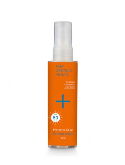 Protector solar facial natural PIELES SENSIBLES sp50 en crema (+0 años) ☀️