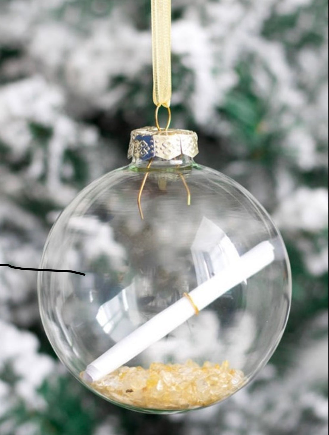 Kit de manifestación - Bola de Cristal para árbol de Navidad - Ritual con citrino💛